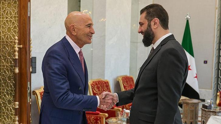 Suriye Cumhurbaşkanı Şara, ABD’nin Suriye Özel Temsilcisi Barrack’ı kabul etti