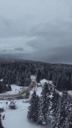 Uludağ Milli Parkı’nda kar manzarası dronla görüntülendi