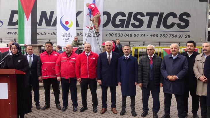 Gebze Ticaret Odası’ndan Gazze'ye 2 TIR dolusu yardım malzemesi