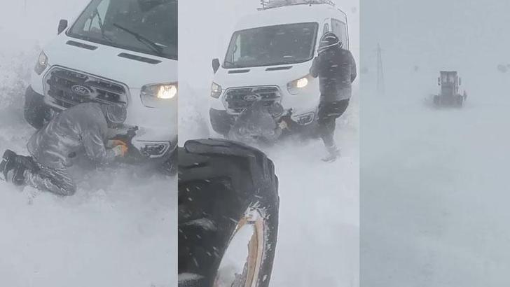 Sivas'ta tipide araçlarında mahsur kalanlar kurtarıldı