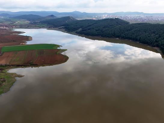 Edirne’de Kocadere Göleti'nin doluluk oranı yağışlarla arttı