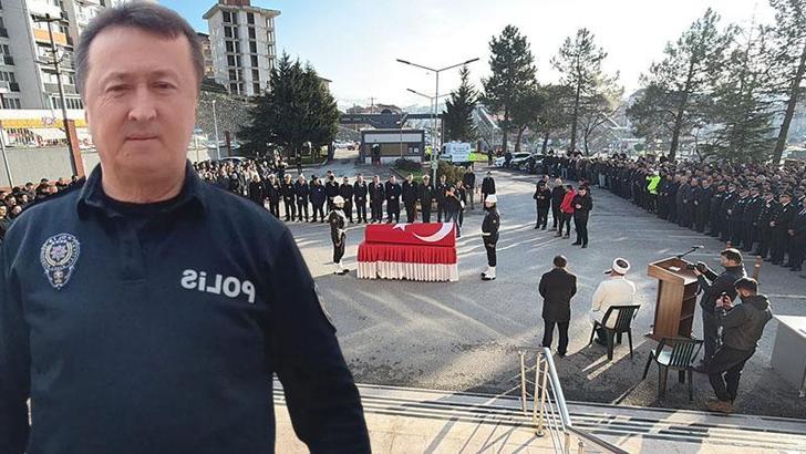 Emekliliğine 4 gün kala kazada ölen polis için tören