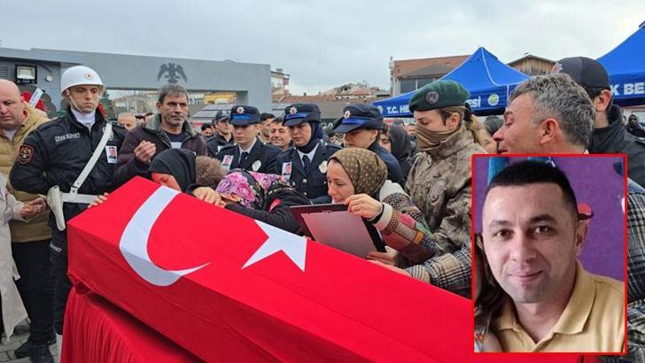Kazara kendini vuran polis memuru için emniyette tören