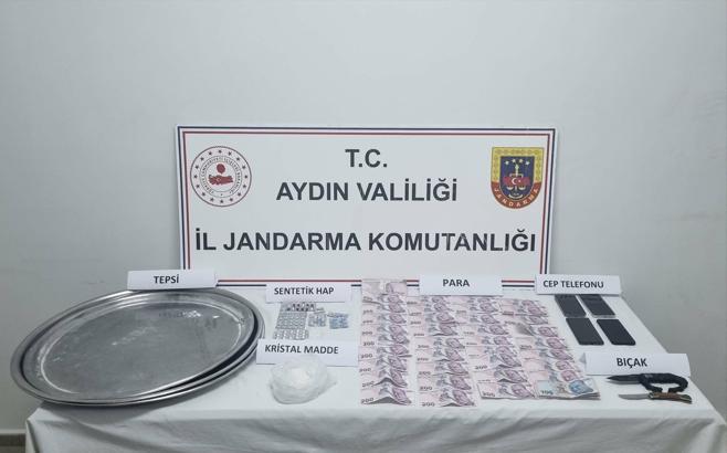 Aydın’da 170 gram metamfetamin ve 52 sentetik ecza ele geçirildi