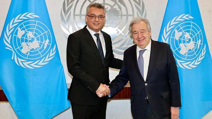 KKTC Cumhurbaşkanı Erhürman, New York’ta BM Genel Sekreteri Guterres ile görüştü