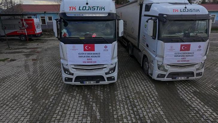 Vakıflar Genel Müdürlüğü, Suriye'ye 20 bin gıda kolisi gönderdi