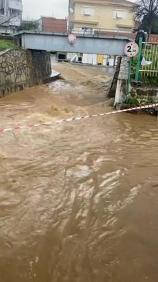 Büyük Menderes Nehri taştı, kara yolu ulaşıma kapatıldı (2)