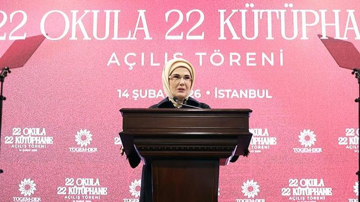 Emine Erdoğan: Kütüphane okulların kalbidir, ruhudur, can damarıdır