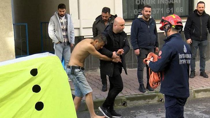 Küçükçekmece'de polis gelince kendini eve kilitledi; kapı kırılarak gözaltına alındı