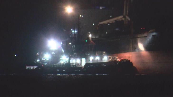 İstanbul - Sarıyer’de kurtarılan kargo gemisi, bu kez fırtınada sürüklendi