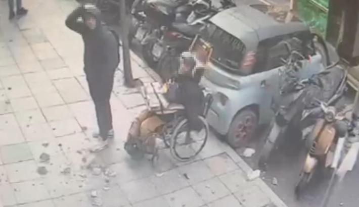 İstanbul - Nişantaşı’nda başına sıva parçaları düşen çocuk yaralandı; yürüme engelli kişi son anda kurtuldu