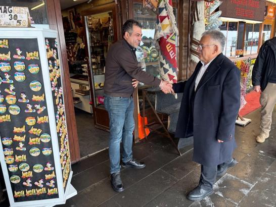 Başkan Büyükkılıç’tan Erciyes Kayak Merkezi’nde esnaf ziyareti