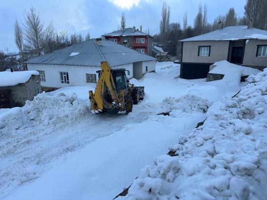 Başkale'de kar yağışı etkili oldu