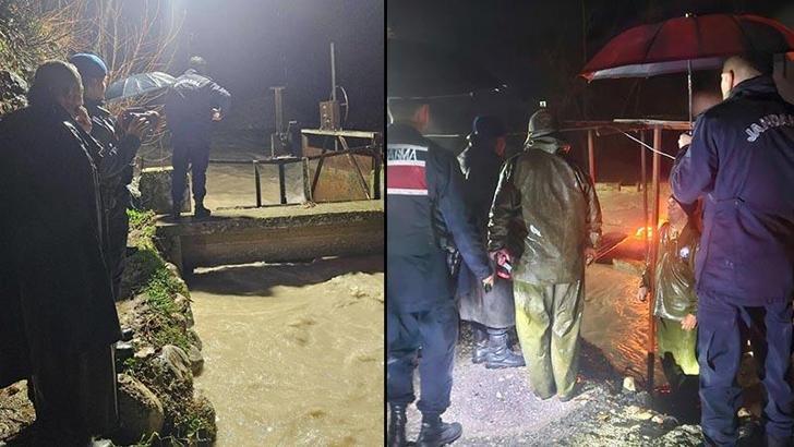 Debisi yükselen dereye düştü; cesedine ulaşıldı