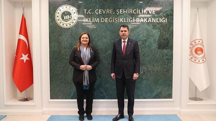 Bakan Kurum, Afyonkarahisar Belediye Başkanı Burcu Köksal’ı kabul etti