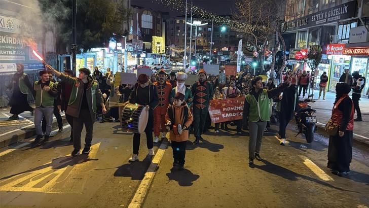 Tekirdağlılar ramazan ayını düzenlenen yürüyüşle karşıladı