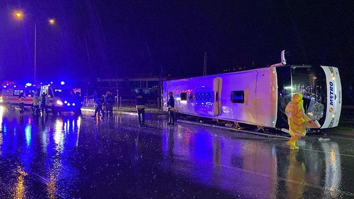 Samsun’da yolcu otobüsü devrildi: 6 yaralı