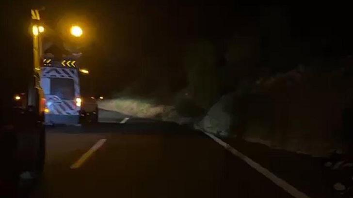 Toprak kayması nedeniyle kapanan İstanbul-İzmir Otoyolu trafiğe açıldı