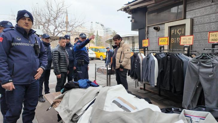 Kayseri zabıtası, kaldırım işgali denetimi yaptı
