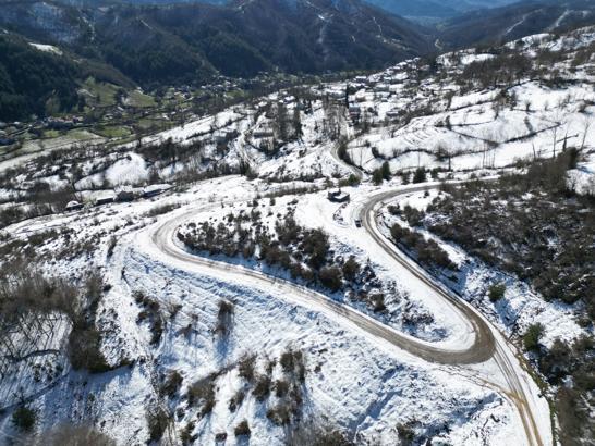 Küre Dağları Milli Parkı'nda kar manzarası