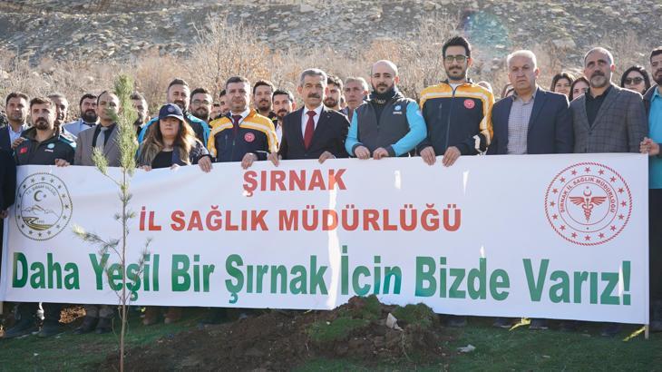 Şırnak’ta Cudi Dağı eteklerinde 1000 fidan dikildi