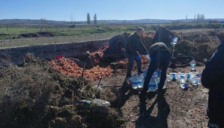 Çorum'da 180 litre kaçak alkol imha edildi