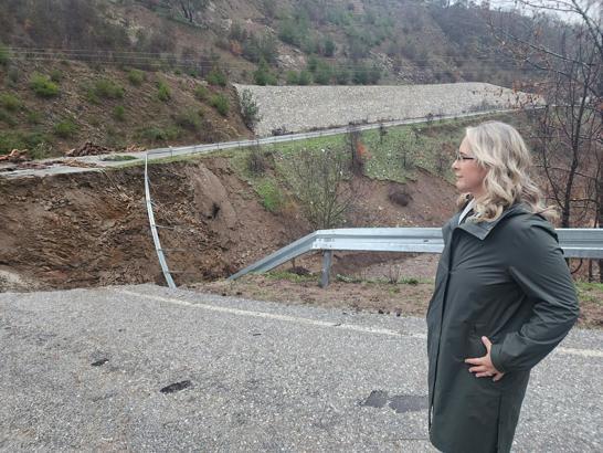 AK Parti'li Çankırı’dan çöken Yukarıdere Köprüsü'nde inceleme