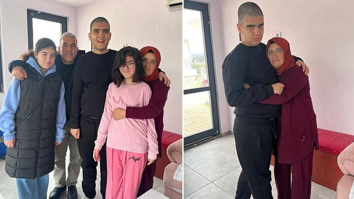 Bakanlığın devreye girdiği otizmli Muhammet, yeni merkezde ailesi ile buluştu