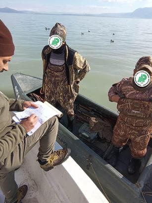 Eğirdir Gölü'nde av denetimi