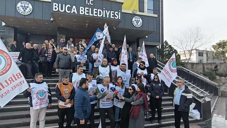 Buca Belediyesi'ndeki memur eylemi 5'inci günde