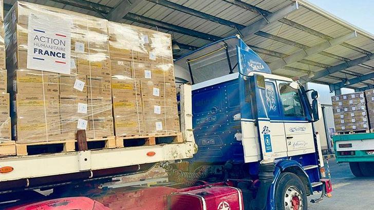 Fransa’dan Gazze’ye 80 ton gıda yardımı Fransa’dan Gazze’ye 80 ton gıda yardımı