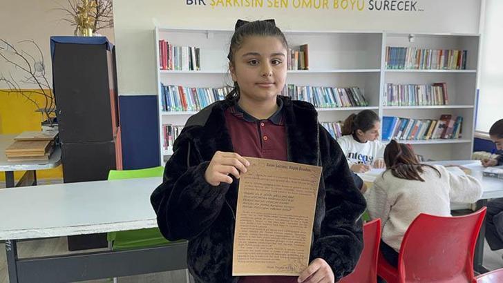 Midyatlı Melek Meryem, Milli Eğitim Bakanlığı’nın mektup yarışmasında birinci oldu