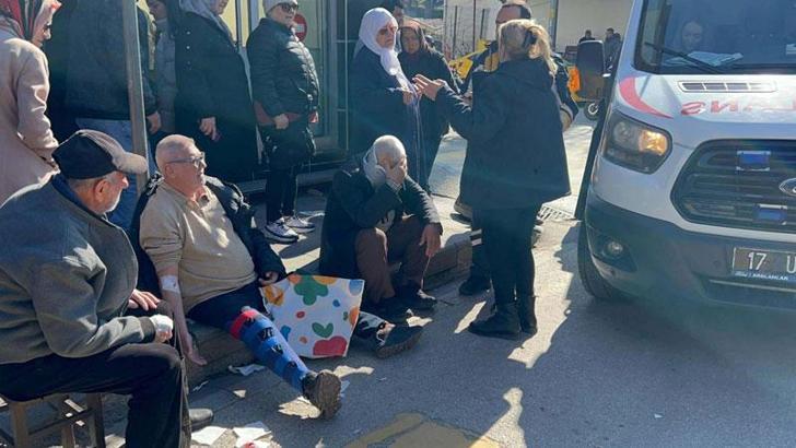 Şoförünün ani fren yaptığı otobüs, yayaya çarptı; toplam 8 yaralı