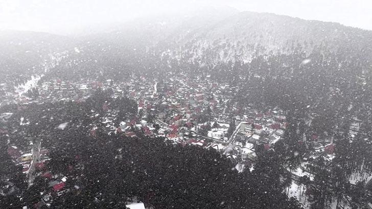 Osmaniye’de eşsiz kar manzarası dron kamerasında