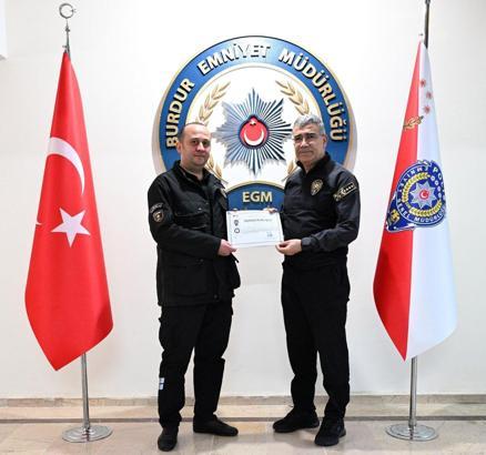 Güvenlik görevlisine teşekkür belgesi