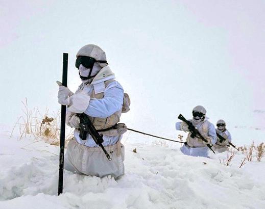 Mehmetçik, zorlu kış şartlarında görev başında
