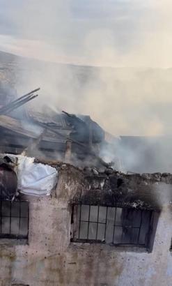 Çiftlik yangınında çok sayıda hayvan telef oldu