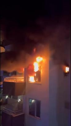 Alanya’da 5 katlı apartmanda yangın