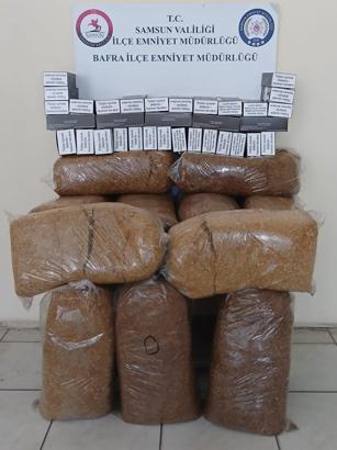 Samsun'da kaçak tütün ve makaron operasyonu