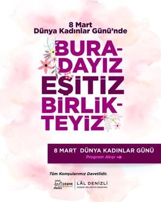 Çeşme'de Dünya Kadınlar Günü kutlamaları iki gün sürecek