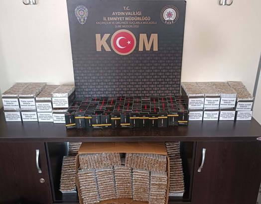 Aydın'da 24 bin dolu makaron ele geçirildi