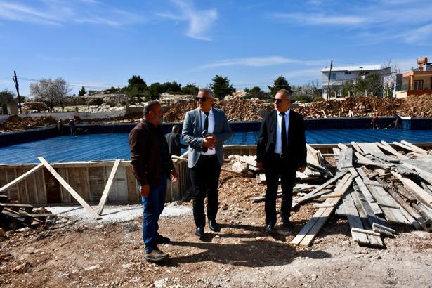 Silifke İmamlı İlk ve Ortaokulu inşaatında inceleme