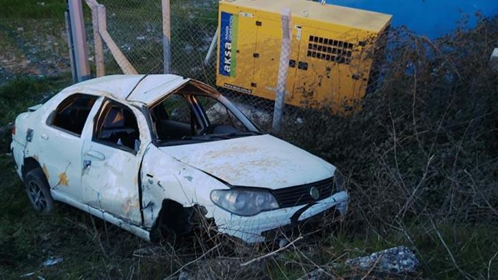 Balıkesir’de otomobil dere yatağına devrildi: 3’ü çocuk 5 yaralı