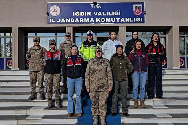 Iğdır’da kadın jandarmalardan 8 Mart’a özel video