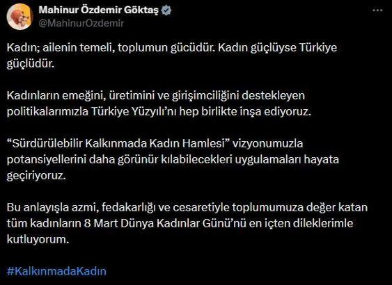 Bakan Göktaş: Hedefimiz; kadınların emeğini Türkiye Yüzyılı'nın üretim gücüne dönüştürmek