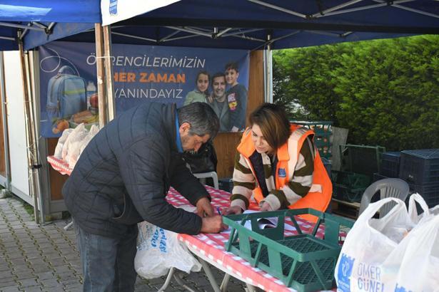 Kuşadası Belediyesi 'Beslenme Çantası Desteği' ile ihtiyaç sahibi ailelerin yanında oluyor