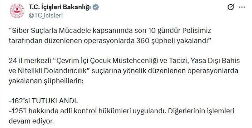 24 ilde 'siber suç' operasyonu; 162 tutuklama