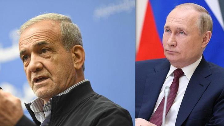 Rusya Devlet Başkanı Putin ile İran Cumhurbaşkanı Pezeşkiyan telefonda görüştü