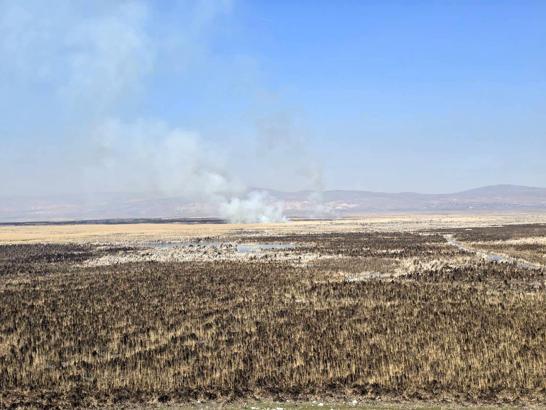 Karımık Gölü'nde yangın