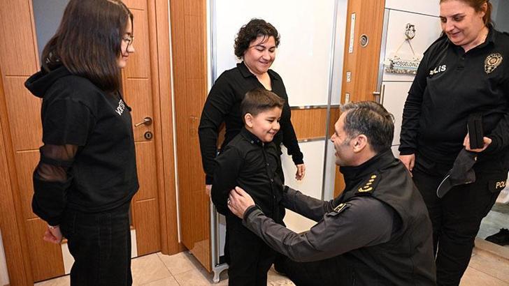 Emniyet Müdürü Aydın’dan, şehit polis memurunun oğluna doğum günü kutlaması